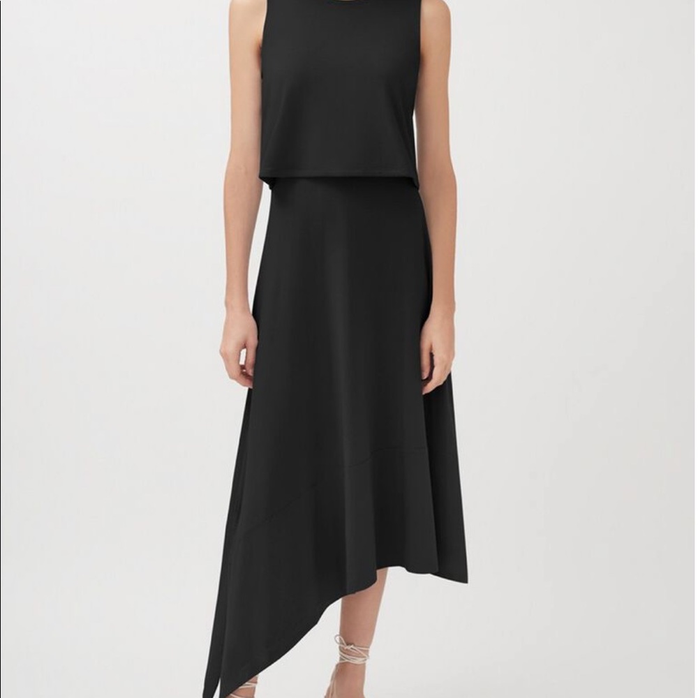 Cuyana Asymmetrical Overlay Dress, S/M